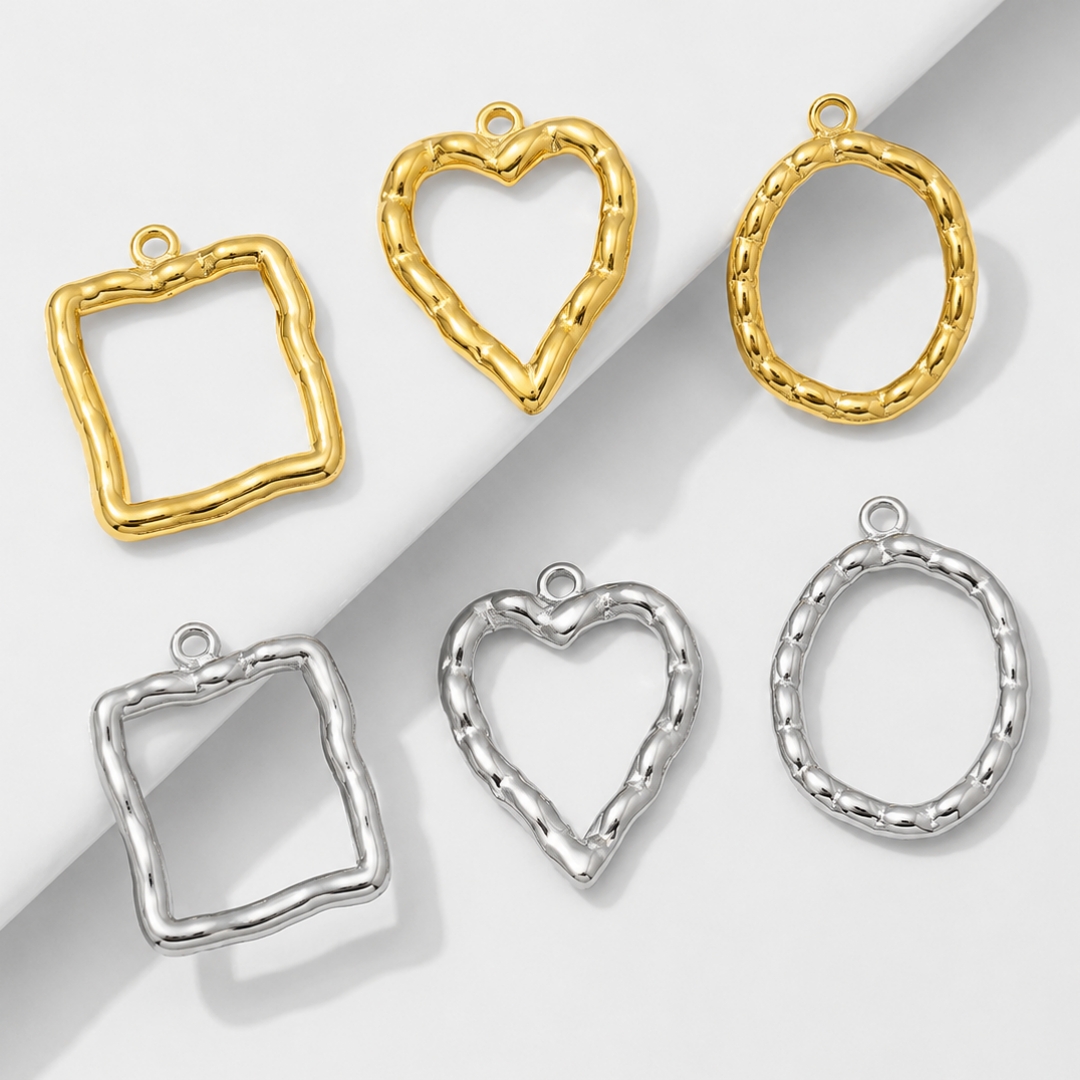 Resin Crafts Diy - 5pcs Handmade Stainless Steel Jewelry Pendants