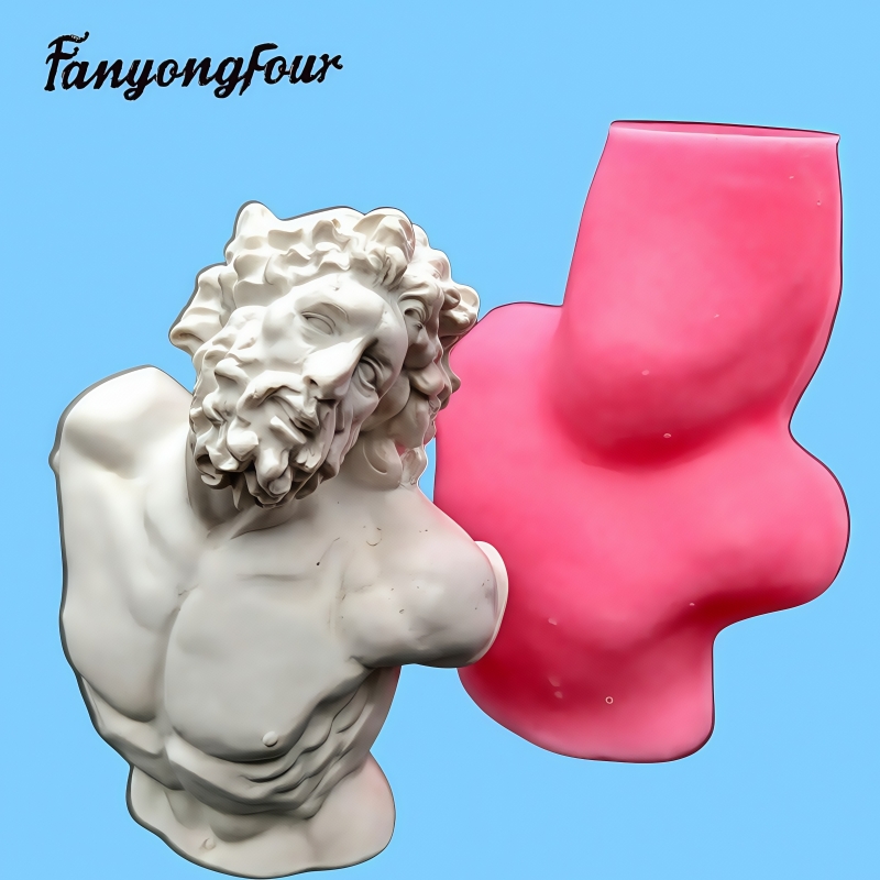 Resin Craft Ideas - Laokong half body silicone mold, gypsum