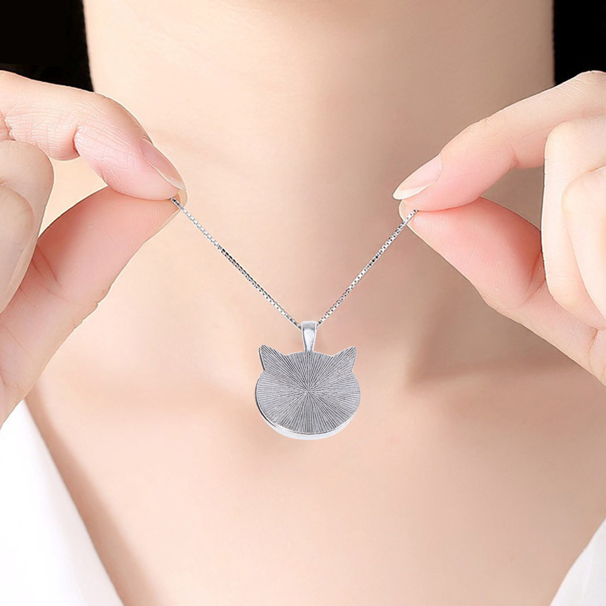 Resin Craft Kit - 10Pcs Cat Ear Bezel Pendant Tray