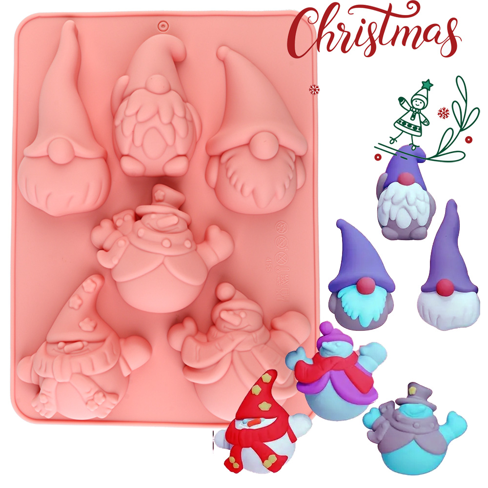 6-Cavity Christmas Gnome Cake  - đánh giá và giá Resin Craft Ideas