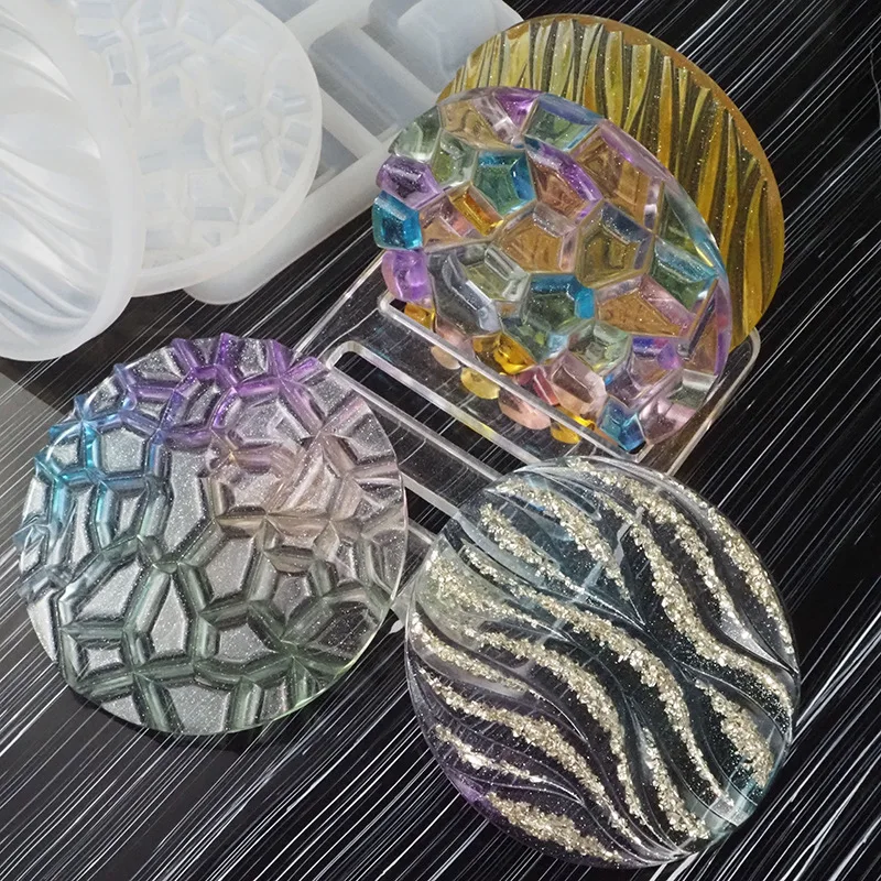 DIY Crystal Epoxy Mold Wave Di - đánh giá và giá Coaster Mold Round