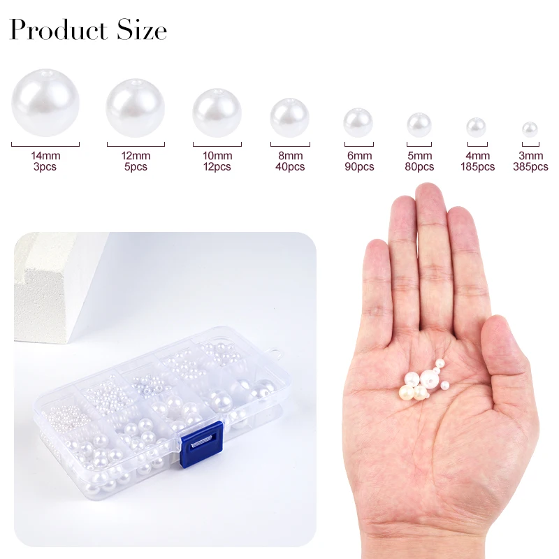 800pcs Artificial Faux Pearl R - đánh giá và giá Resin Craft Kit