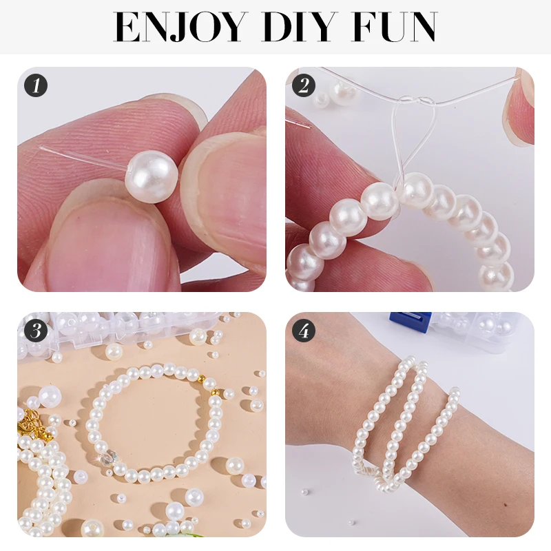 800pcs Artificial Faux Pearl R - đánh giá và giá Resin Craft Kit