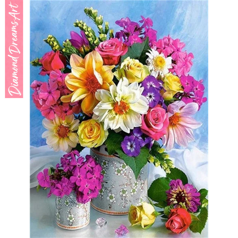 Full Diamond Mosaic Flower 5D  - đánh giá và giá Resin Craft Kit