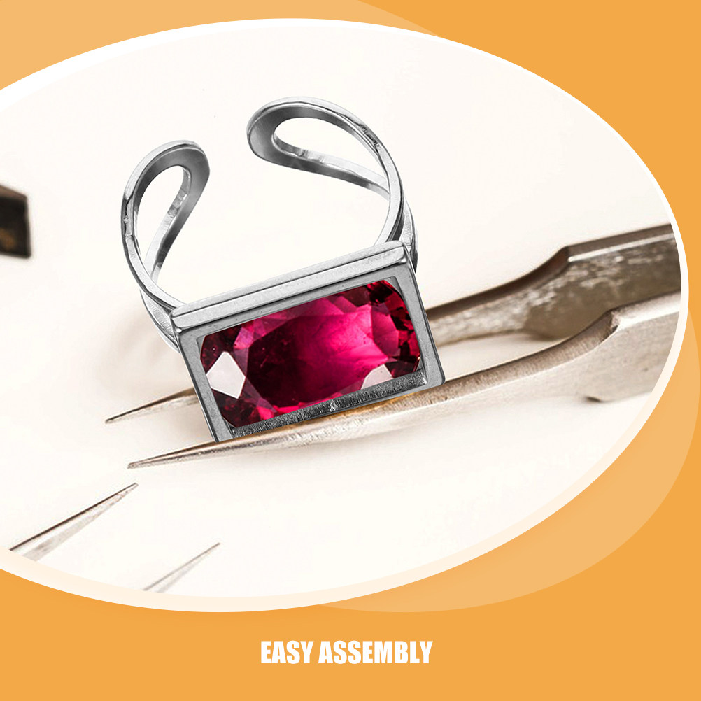 4Pcs Square Bezel Ring Base DI - đánh giá và giá Resin Crafts Diy