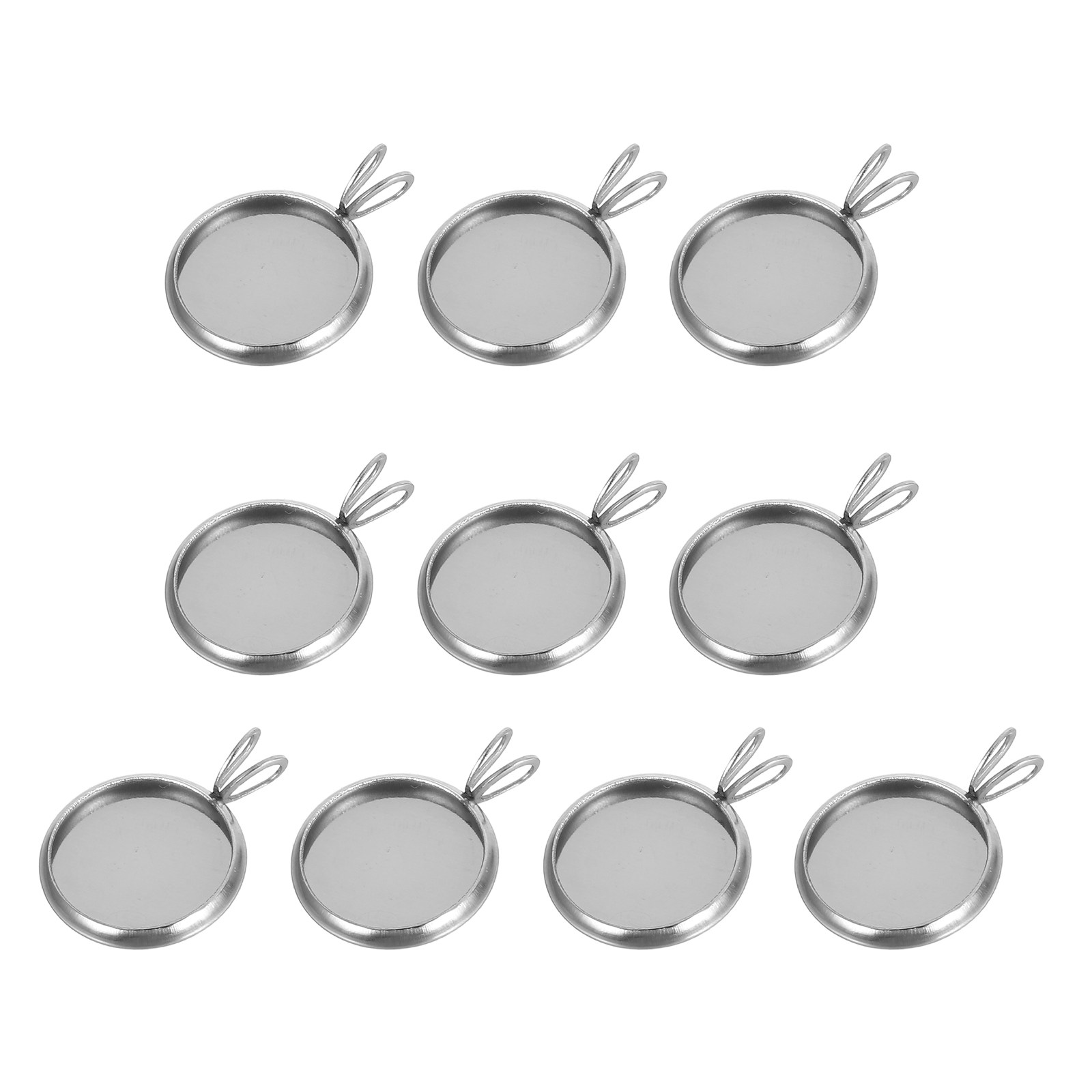 10Pcs 12Mm Round Tray Pendant  - đánh giá và giá Resin Crafts Diy
