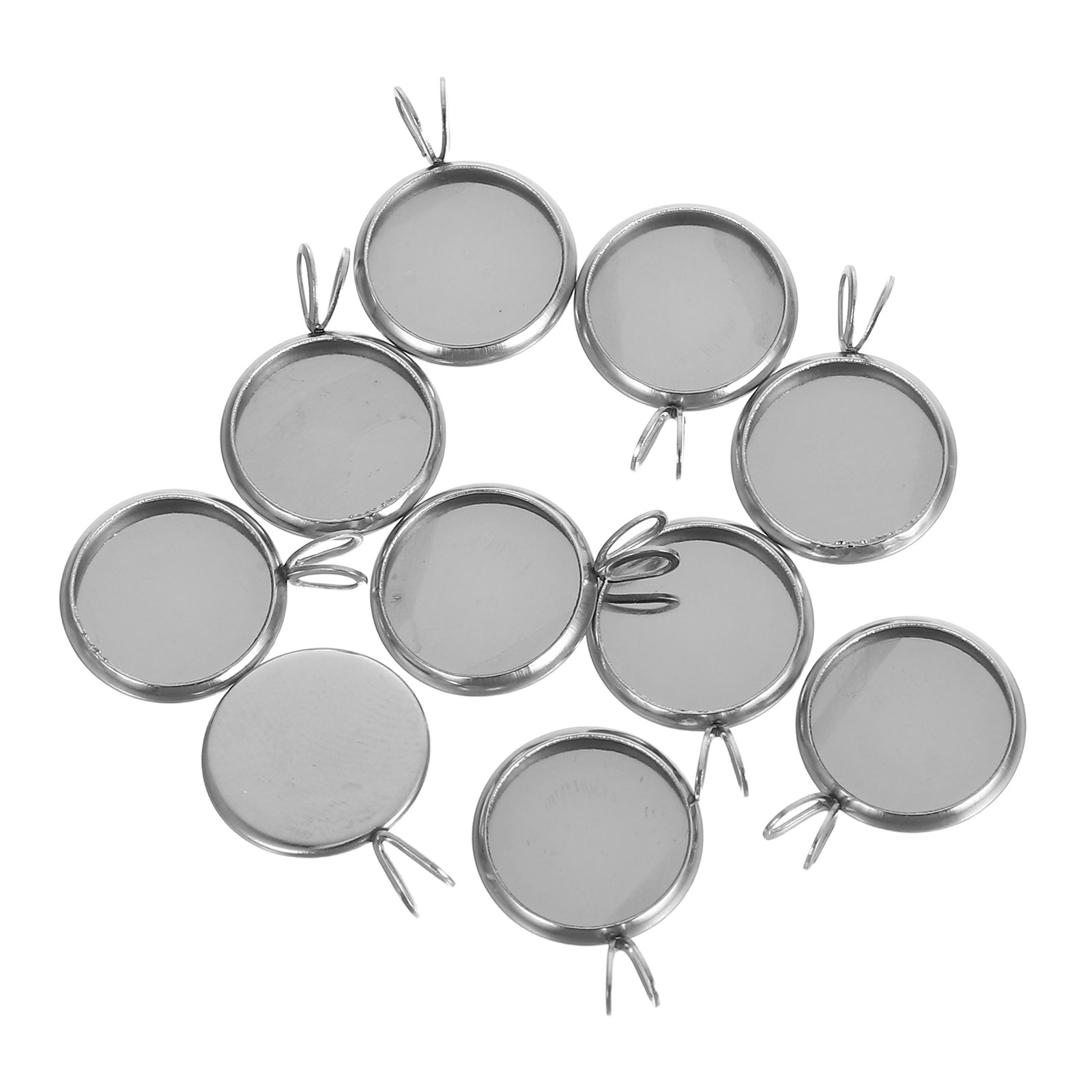 10Pcs 12Mm Round Tray Pendant  - đánh giá và giá Resin Crafts Diy