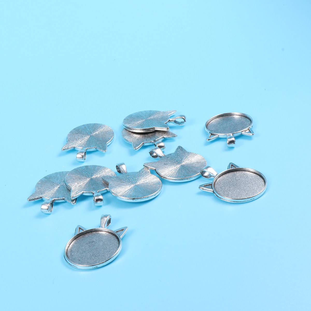 10Pcs Cat Ear Bezel Pendant Tr - đánh giá và giá Resin Craft Kit
