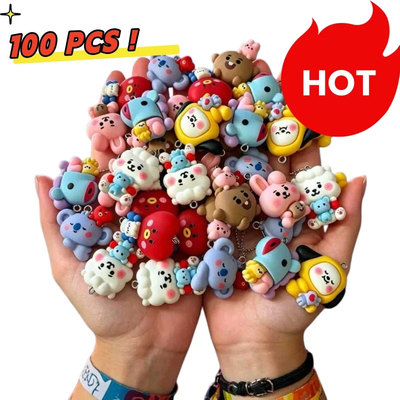 7pcs BT21 Resin Cartoon Charm  - đánh giá và giá Resin Crafts Diy